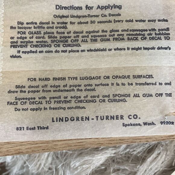 Vintage Lot of 7 Souvenir Travel
Window Camper Decals Lindgren-Tuner Co. WA - Picture 11 of 17